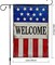 Patriotic American Garden Flag Welcome 4th Of July Garden Flags Decor Rustic Farmhouse Home Yard Lawn Double Sided Small Independence Day Decorations 12x18 Inch